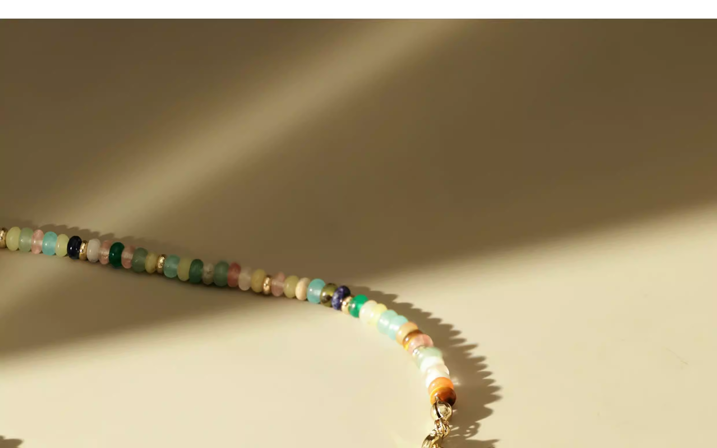 Light Luxury Niche Rainbow Guardian Necklace | Women’s New Dopamine Beaded Clavicle Chain thumbnail